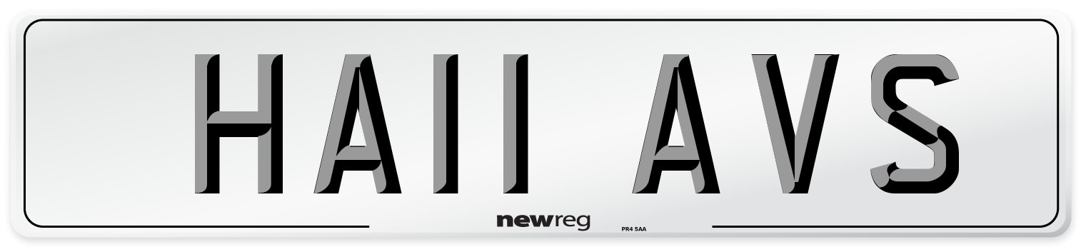 HA11 AVS Number Plate from New Reg